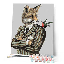 Cargar imagen en el visor de la galería, Pintar Por Números - Zorro Caballeroso - Figuredart - Animales Zorros