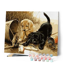 Cargar imagen en el visor de la galería, Pintar Por Números - Dos Perros 1 - Figuredart - Animales Perros