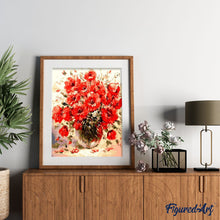 Cargar imagen en el visor de la galería, Pintar Por Números - Flor Roja - Figuredart - Flores