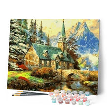 Cargar imagen en el visor de la galería, Pintar Por Números - Cabaña De Piedra - Figuredart - Paisajes