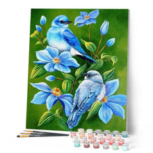 Cargar imagen en el visor de la galería, Pintar Por Números - Pájaro Azul - Figuredart - Animales Flores Pájaros