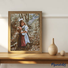 Cargar imagen en el visor de la galería, Pintar Por Números - Dos Hermanas - Figuredart - Retrato Romanticismo