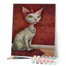 Cargar imagen en el visor de la galería, Pintar Por Números - Gatito Sin Pelo - Figuredart - Flores