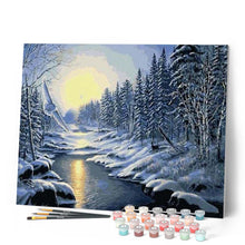 Cargar imagen en el visor de la galería, Pintar Por Números - Bosque Nevado - Figuredart - Paisajes