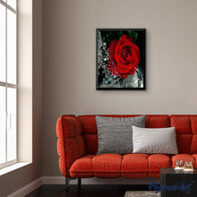 Cargar imagen en el visor de la galería, Pintar Por Números - Gotas Rosas Rojas - Figuredart - Flores
