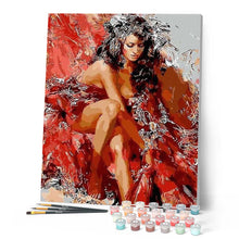 Cargar imagen en el visor de la galería, Pintar Por Números - Mujer Del Estilo - Figuredart - Desnudos Romanticismo