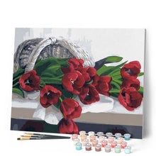 Cargar imagen en el visor de la galería, Pintar Por Números - Canasta De Rosas - Figuredart - Flores