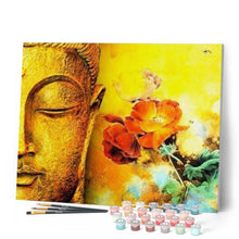 Cargar imagen en el visor de la galería, Pintar Por Números - Lotus Buda Dorado - Figuredart - Flores Religión Retrato