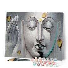 Cargar imagen en el visor de la galería, Pintar Por Números - Buda Con Los Ojos Cerrados - Figuredart - Religión Retrato