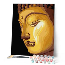 Cargar imagen en el visor de la galería, Pintar Por Números - Buda Dorado - Figuredart - Principiantes Religión Retrato