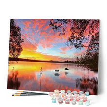 Cargar imagen en el visor de la galería, Pintar Por Números - La Caída De Las Nubes Vuelo Solo Pato - Figuredart - Paisajes