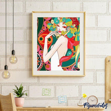 Cargar imagen en el visor de la galería, Pintar Por Números - Moda Pequeños Ángeles - Figuredart - Deseos De Otros Lugares Retrato
