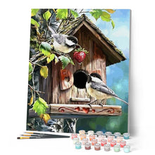 Cargar imagen en el visor de la galería, Pintar Por Números - Casa Del Pájaro - Figuredart - Animales Pájaros