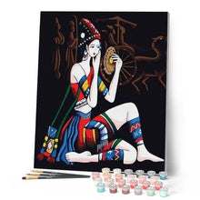 Cargar imagen en el visor de la galería, Pintar Por Números - Mujer Maquillandose - Figuredart - Deseos De Otros Lugares