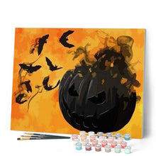 Cargar imagen en el visor de la galería, Pintar Por Números - Calabazas Negras - Figuredart - Halloween