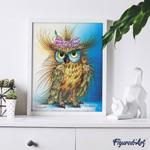 Cargar imagen en el visor de la galería, Pintar Por Números - Los Búhos De Color - Figuredart - Animales Búhos