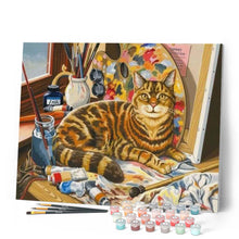 Cargar imagen en el visor de la galería, Pintar Por Números - Gato Pintura - Figuredart - Animales Gatos