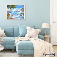 Cargar imagen en el visor de la galería, Pintar Por Números - Niña Con Olas - Figuredart - Barcos Paisajes