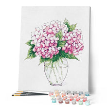 Cargar imagen en el visor de la galería, Pintar Por Números - Pequeño Jarrón Rojo Fresco - Figuredart - Flores