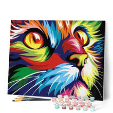 Cargar imagen en el visor de la galería, Pintar Por Números - Lince Coloreado - Figuredart - Animales Pop Art