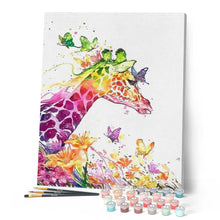 Cargar imagen en el visor de la galería, Pintar Por Números - Jirafa Colorido - Figuredart - Animales Jirafas