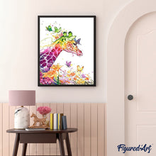 Cargar imagen en el visor de la galería, Pintar Por Números - Jirafa Colorido - Figuredart - Animales Jirafas