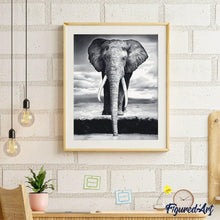 Cargar imagen en el visor de la galería, Pintar Por Números - Elefante Gris - Figuredart - Animales Elefantes
