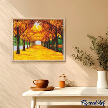 Cargar imagen en el visor de la galería, Pintar Por Números - Avenida Dorada - Figuredart - Paisajes