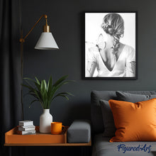 Cargar imagen en el visor de la galería, Pintar Por Números - Trenza Con Mariposa - Figuredart - Mariposas Retrato