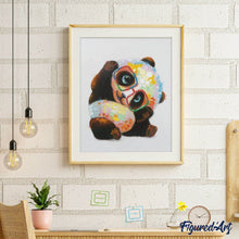 Cargar imagen en el visor de la galería, Pintar Por Números - Panda Con Gafas - Figuredart - Animales Pandas
