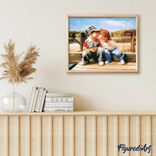 Cargar imagen en el visor de la galería, Pintar Por Números - Primer Beso - Figuredart - Romanticismo