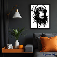 Cargar imagen en el visor de la galería, Pintar Por Números - Gorila Con Auriculares - Figuredart - Animales