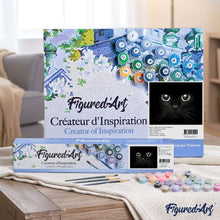 Cargar imagen en el visor de la galería, Pintar Por Números - Cabeza De Gato Negro - Figuredart - Animales Gatos