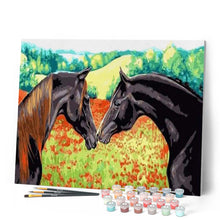 Cargar imagen en el visor de la galería, Pintar Por Números - Unión De Dos Caballos - Figuredart - Animales Caballos
