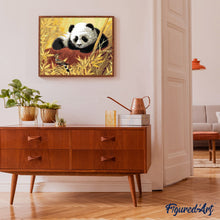 Cargar imagen en el visor de la galería, Pintar Por Números - Panda Y Pájaro - Figuredart - Animales Pandas Pájaros