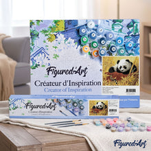 Cargar imagen en el visor de la galería, Pintar Por Números - Panda Y Pájaro - Figuredart - Animales Pandas Pájaros