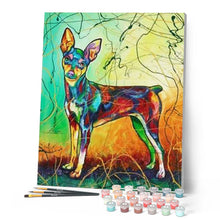Cargar imagen en el visor de la galería, Pintar Por Números - Perro De Color 9 - Figuredart - Animales Perros Pop Art