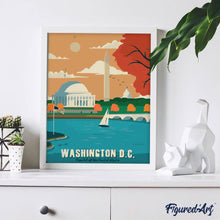 Cargar imagen en el visor de la galería, Póster de viaje Washington D.C.