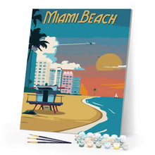 Cargar imagen en el visor de la galería, Póster de viaje Miami Beach