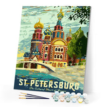 Cargar imagen en el visor de la galería, Póster de viaje San Petersburgo