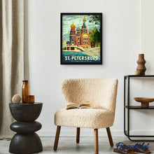 Cargar imagen en el visor de la galería, Póster de viaje San Petersburgo