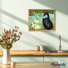 Cargar imagen en el visor de la galería, Pintar Por Números - Cisne Negro Y Blanco - Figuredart - Animales