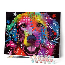 Cargar imagen en el visor de la galería, Pintar Por Números - Labrador Colorido - Figuredart - Animales Pop Art