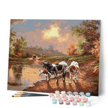 Cargar imagen en el visor de la galería, Pintar Por Números - Bueyes - Figuredart - Animales Paisajes
