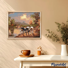 Cargar imagen en el visor de la galería, Pintar Por Números - Bueyes - Figuredart - Animales Paisajes