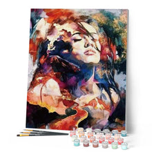 Cargar imagen en el visor de la galería, Pintar Por Números - Acuarela Mujer - Figuredart - Romanticismo