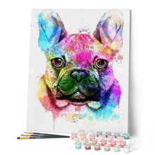 Cargar imagen en el visor de la galería, Pintar Por Números - Perro De Color 1 - Figuredart - Animales Perros Pop Art