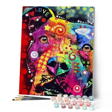 Cargar imagen en el visor de la galería, Pintar Por Números - Colorido Perro - Figuredart - Animales Perros Pop Art