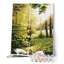 Cargar imagen en el visor de la galería, Pintar Por Números - Luz En El Bosque - Figuredart - Paisajes