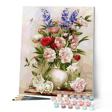 Cargar imagen en el visor de la galería, Pintar Por Números - Cuenco De Flores - Figuredart - Flores
